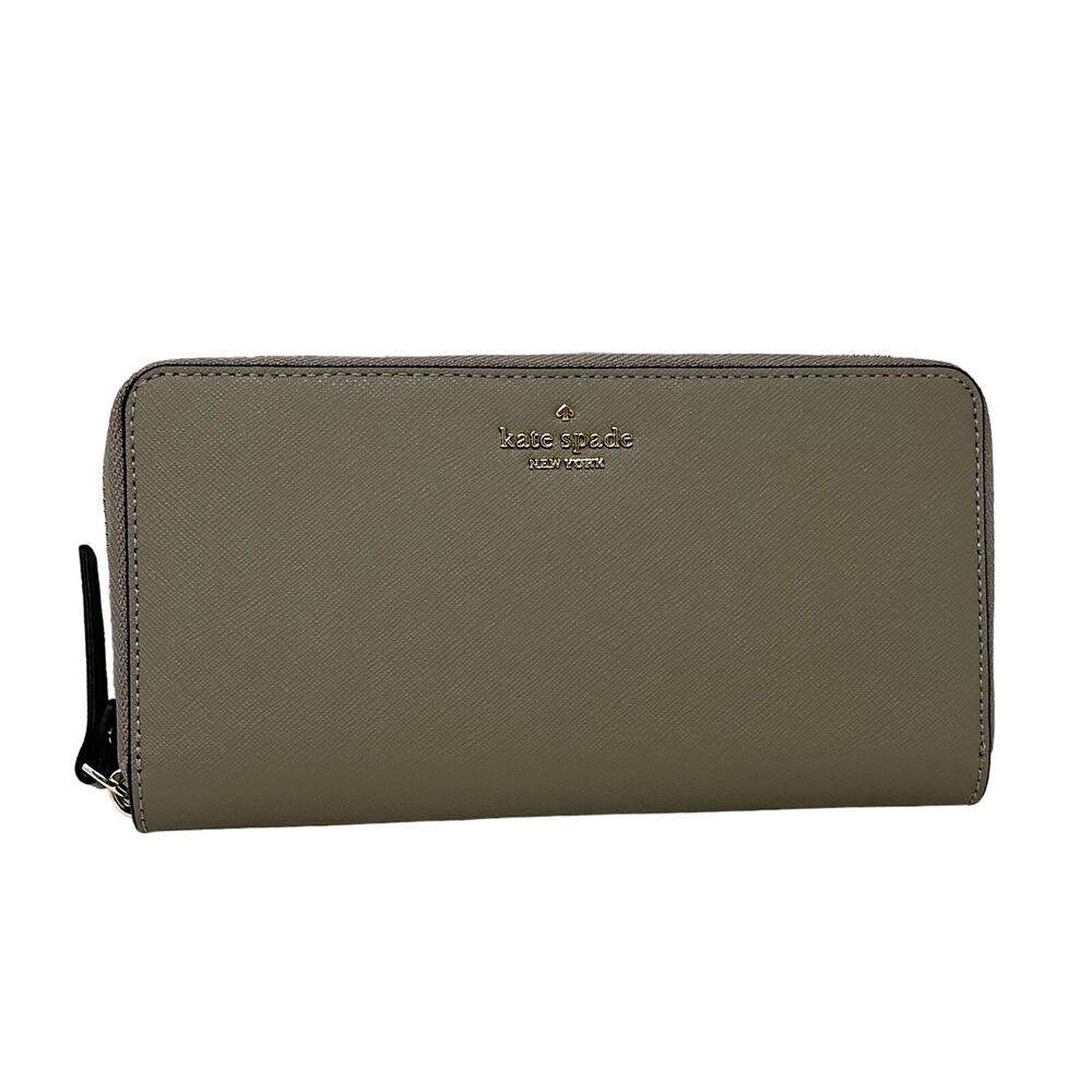 Kate Spade Laurel Way Neda Large Wallet in Thunder Cloud Leather WLRU6061